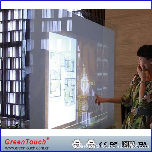 32 inch 3D Projection Screen Transparent Holographic Film/Window Glass Adhesive Rear Projection Touch Foil